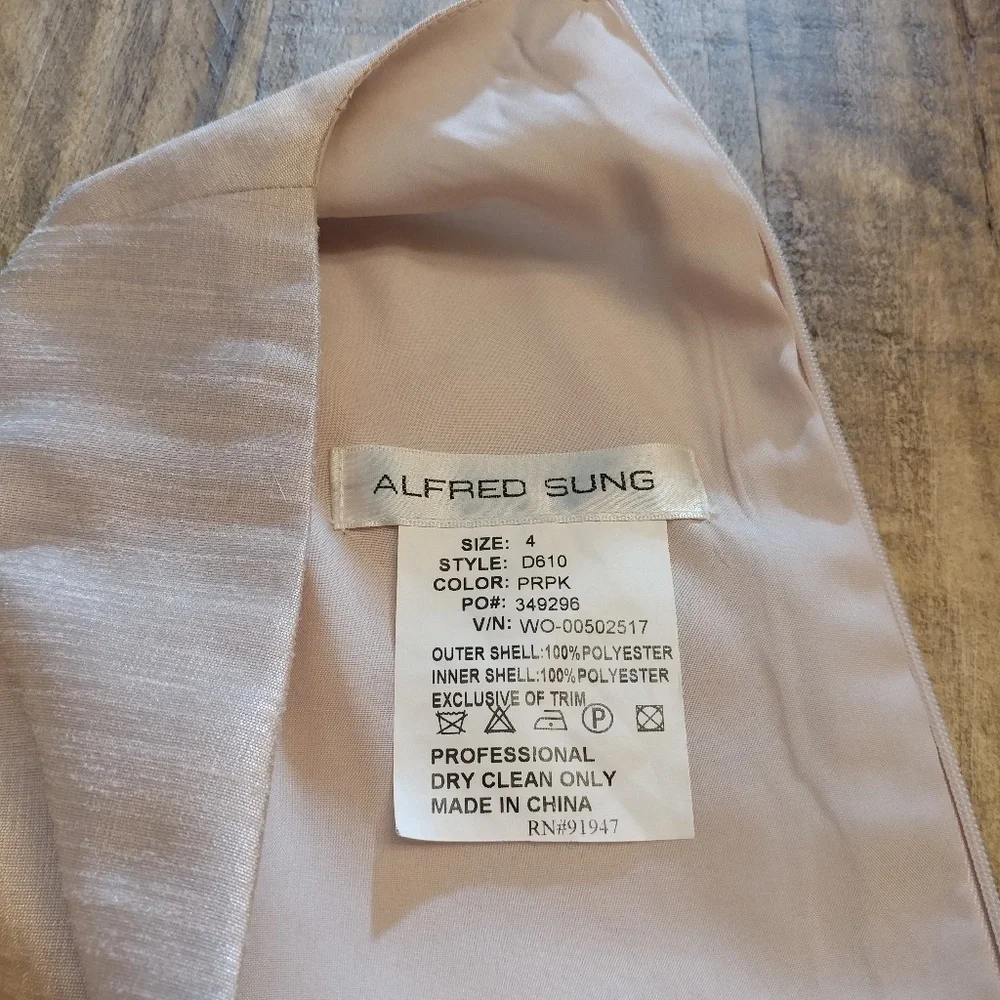 Alfred Sung Pearl Pink Cocktail Dress - Picture 8 of 13